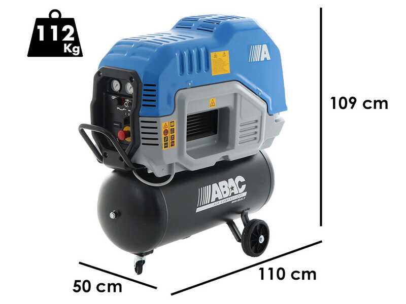 OUTLET - DA ESPOSIZIONE - ABAC SPINN D2.2 90W 10 230/50 - Compressore rotativo a vite monofase silenziato - Motore 3 HP - 90 lt