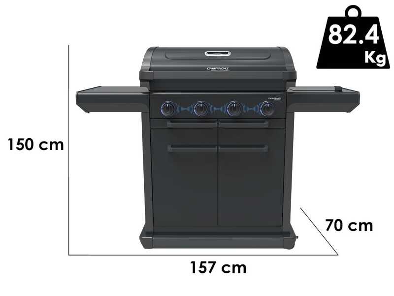 Campingaz 4 Series Onyx S Dualgas - Barbecue a gas o metano