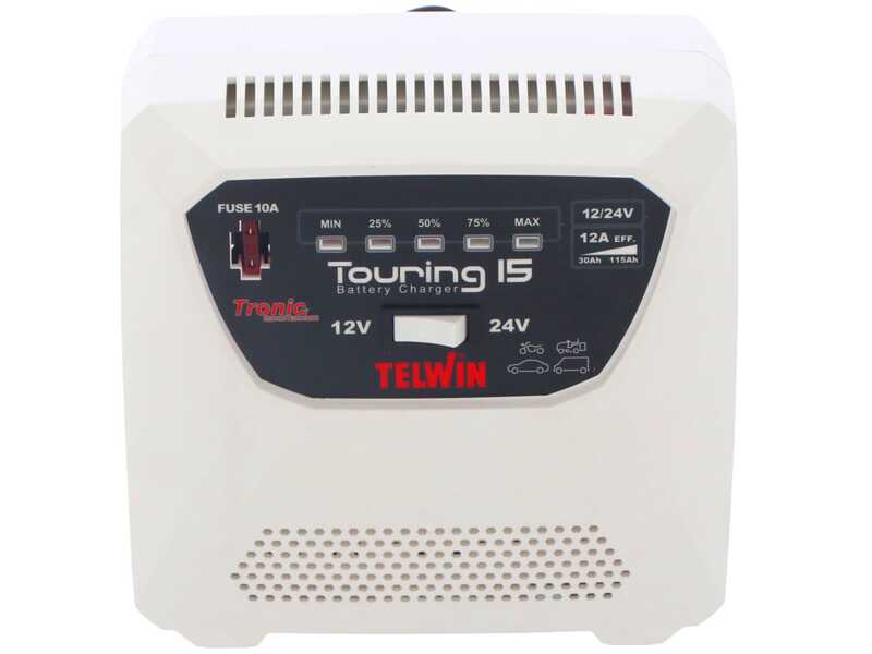 Telwin Touring 15 - Caricabatterie e mantenitore - batterie da 12 e 24 V - segnalazione a Led della carica