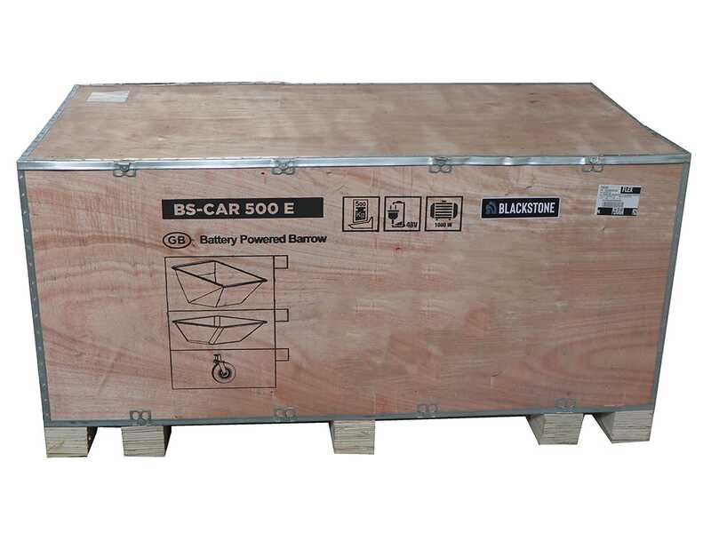 OUTLET - UTILIZZATO PER PROVA - BlackStone BS-CAR 500 E-F - Carriola elettrica a batteria 48V 25Ah con cassone ribaltabile