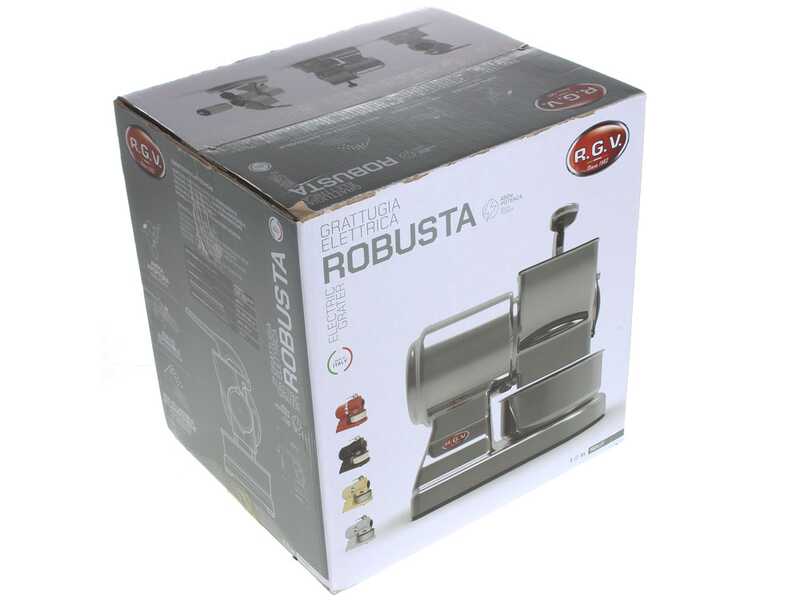 OUTLET - UTILIZZATO PER PROVA - RGV Robusta White - Grattugia elettrica da tavolo in alluminio - 450W