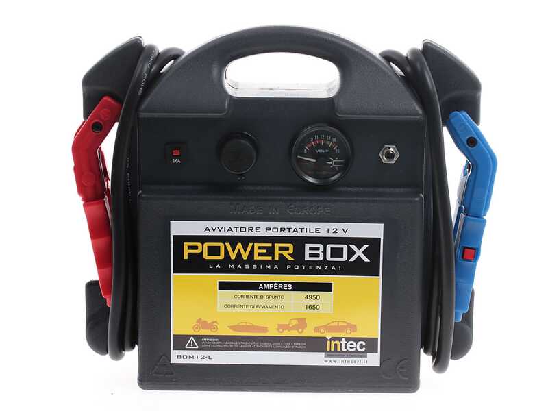 OUTLET - PICCOLI DIFETTI ESTETICI - Intec BOM12-L - Avviatore professionale 12V - portatile a batteria - corrente avviamento 1650A