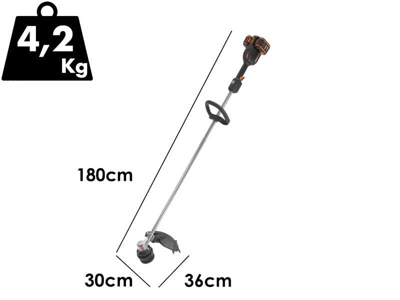 Worx Nitro WG185E.9 - Decespugliatore a batteria - 2x20V