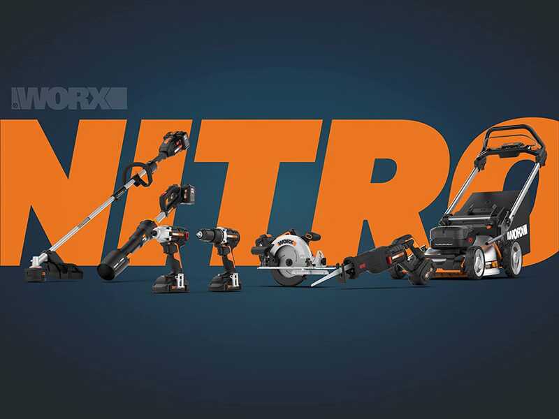 Worx Nitro WG185E.9 - Decespugliatore a batteria - 2x20V