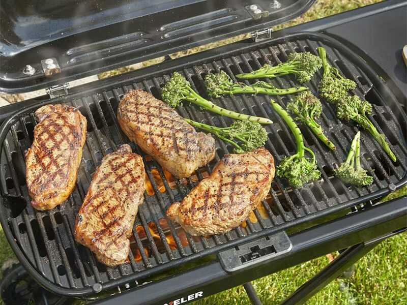 Weber Traveler 1501745 - Barbecue a gas portatile - Carrello di supporto nero