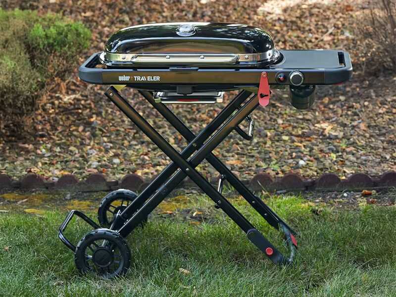 Weber Traveler 1501745 - Barbecue a gas portatile - Carrello di supporto nero