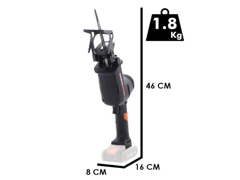 Worx WG893E - Seghetto a gattuccio a batteria - 20V 2Ah