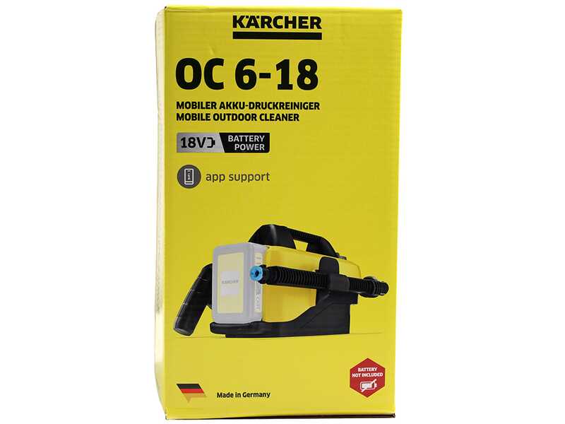 Karcher OC 6-18 Battery Set - Idropulitrice portatile a batteria - 18V 2,5 Ah