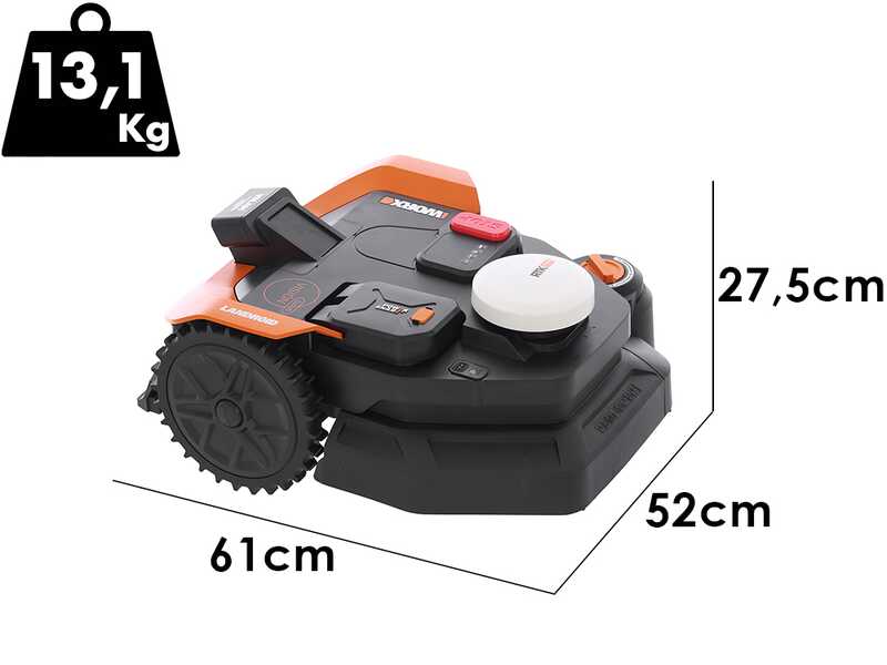 Worx Landroid Vision Cloud WR330E - Robot Tagliaerba - Senza impianto