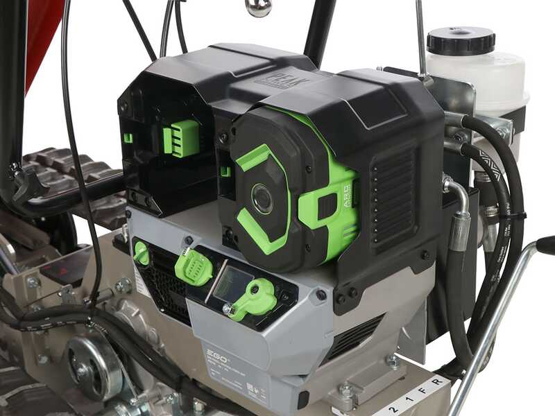 Benassi M503E DH - Motocarriola a batteria con motore EGO - 2x 56V 12Ah - Ribaltamento idraulico