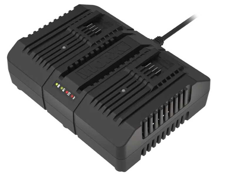 Worx Nitro WX099 - Compressore a batteria portatile - 2 x 20 V / 4 Ah - Caricabatterie Doppio