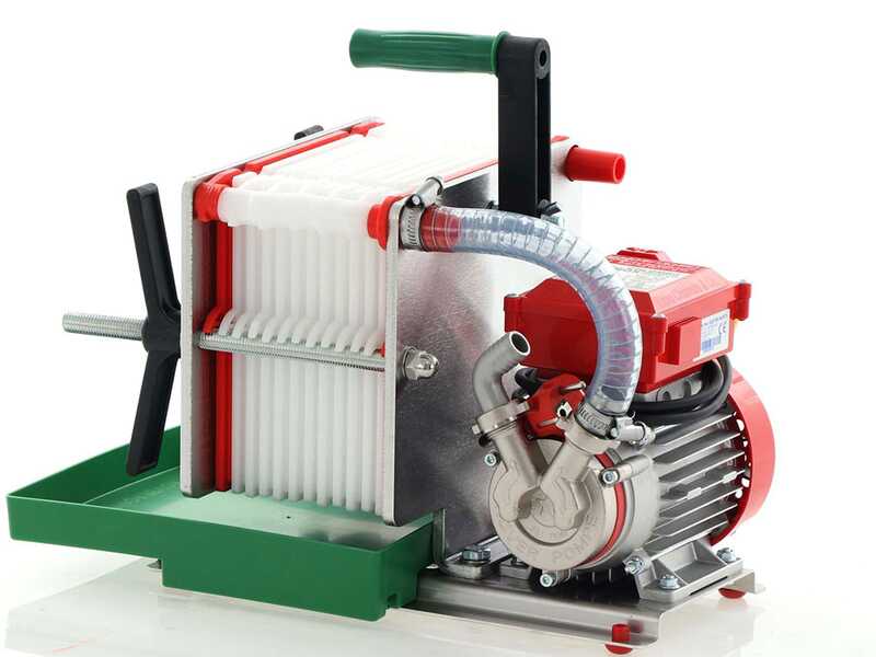 OUTLET - UTILIZZATO PER PROVA - Rover Colombo 12 Inox - Filtro per vino a cartoni e piastre - Pompa per vino in Novax