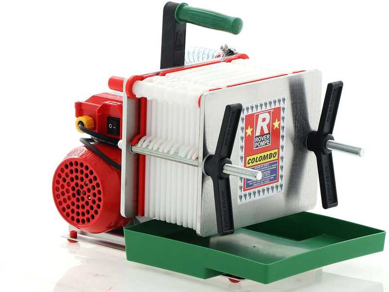 OUTLET - UTILIZZATO PER PROVA - Rover Colombo 12 Inox - Filtro per vino a cartoni e piastre - Pompa per vino in Novax