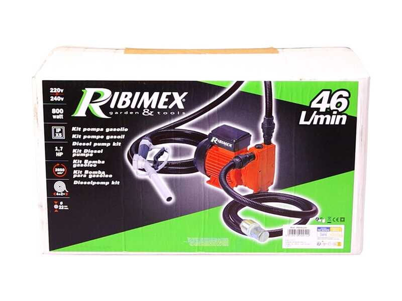 Ribimex PRKG130 - Pompa da travaso per gasolio + Kit dispenser
