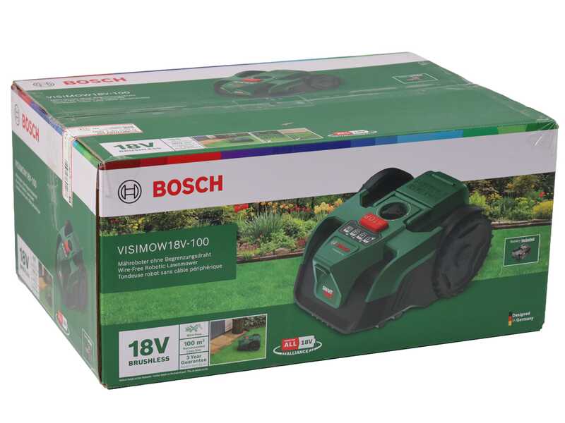 Bosch VISIMOW18V-100 - Robot Tagliaerba - Senza impianto - SENZA BATTERIE E CARICABATTERIE