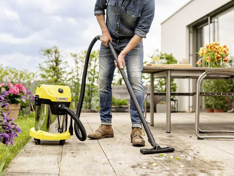 Karcher WD 3-18 S V-17/20 Battery Set - Bidone aspiratutto a batteria - Fusto in acciaio INOX - 17 litri