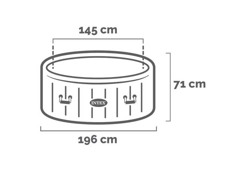 OUTLET - DA ESPOSIZIONE - Intex Glow Deluxe Bubble Spa - &Oslash;196x71 cm - Piscina idromassaggio spa 28494EX