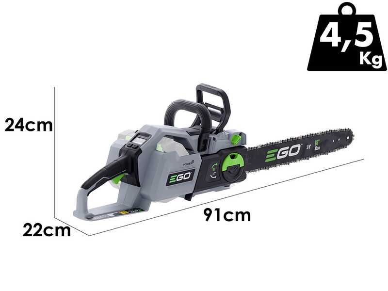 EGO CS1810E - Motosega a batteria - Lama da 45cm - SENZA BATTERIE E CARICABATTERIE