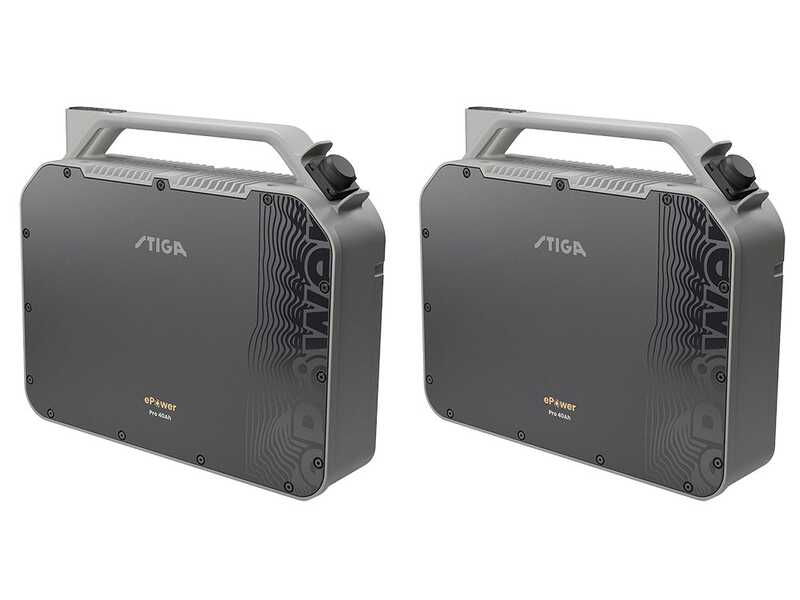 Stiga Tornado 5108e - Kit Trattorino tagliaerba + 2 moduli batteria ePower Pro 56V/40Ah - Scarico laterale e mulching