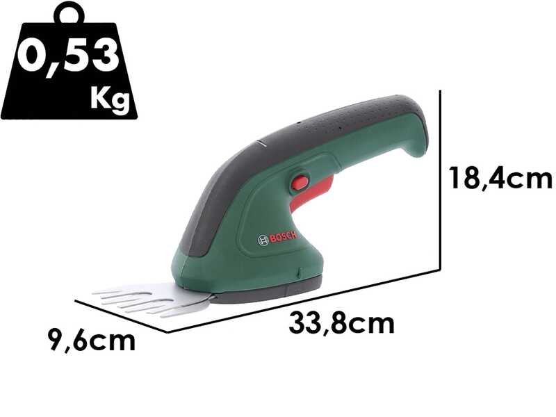 Bosch EasyShear - Forbice tagliaerba a batteria integrata - 3.6V 1.5Ah