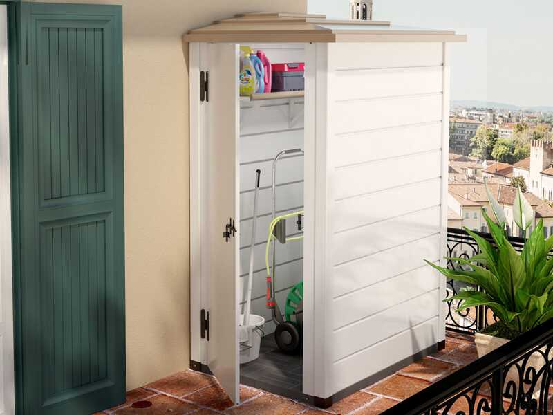 OUTLET - PICCOLI DIFETTI ESTETICI - Garofalo Tuscany Evo 100 Reverso - Casetta porta attrezzi - Con porta reversibile - 82.5x122x195 cm