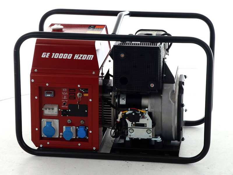 OUTLET - UTILIZZATO PER PROVA - MOSA GE 10000 HZDM - Generatore di corrente diesel 9 kW - Continua 8.1 kW Monofase - Motore Hatz 1D90