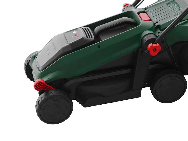 Bosch Rotak18V-32 - Tagliaerba a batteria - 18V/4Ah - Taglio 32 cm + in omaggio 2 batterie 18V 4Ah e caricatore