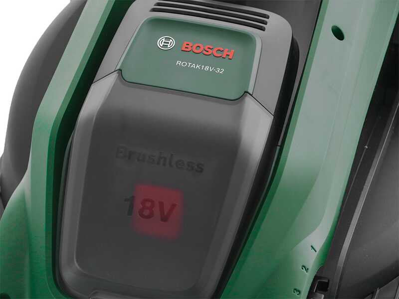 Bosch Rotak18V-32 - Tagliaerba a batteria - 18V/4Ah - Taglio 32 cm + in omaggio 2 batterie 18V 4Ah e caricatore