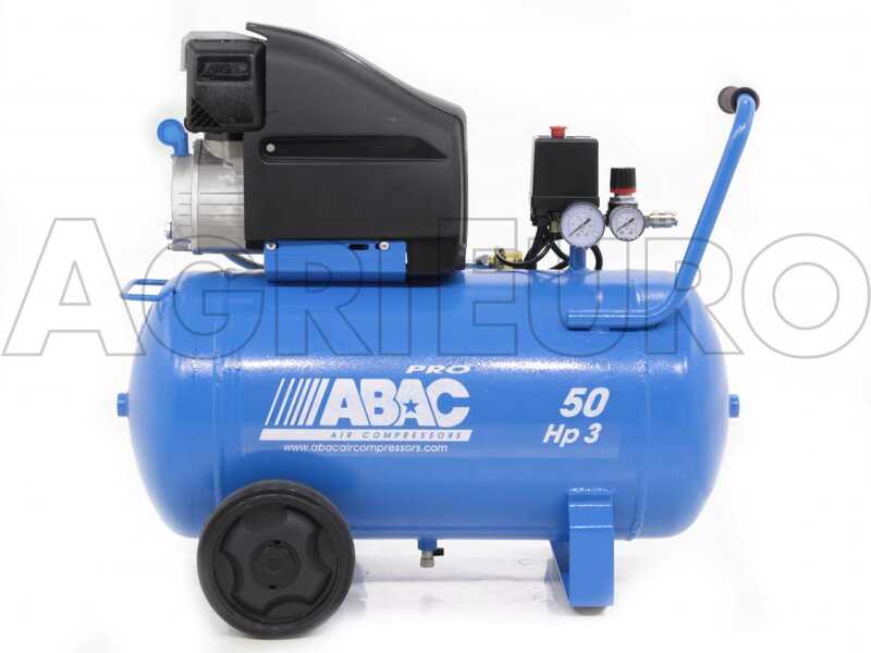 OUTLET - UTILIZZATO PER PROVA - ABAC Montecarlo L30P - Compressore aria elettrico monofase - Motore 3 HP - 50 lt