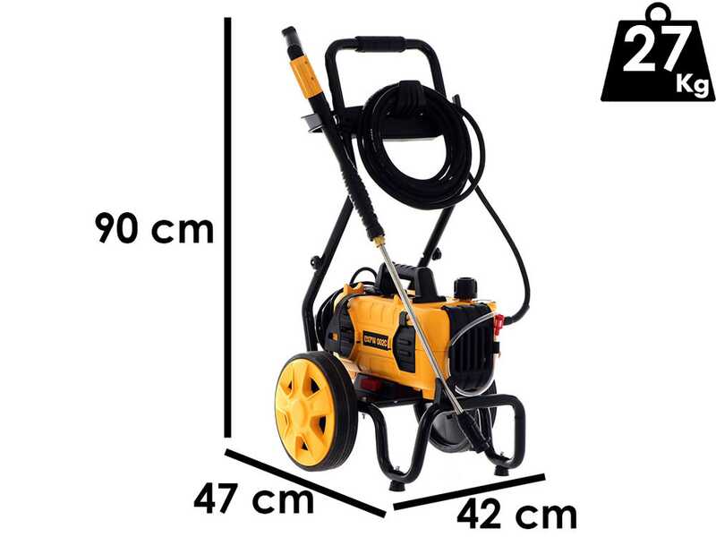 DeWalt DXPW 001CE KART - Idropulitrice professionale ad acqua fredda - 160 bar - 500L/H max - Con carrello removibile