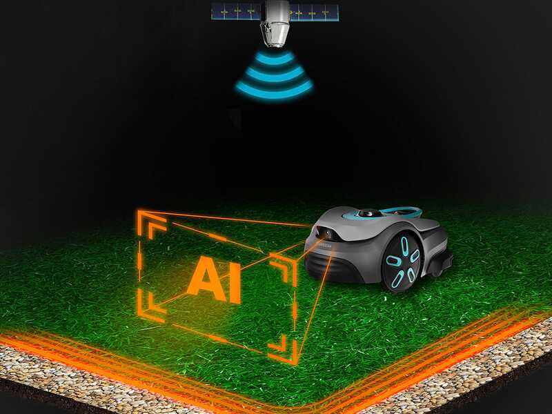Gardena Smart SILENO Sense 400 - Robot tagliaerba - Gestione con Gardena Smart App - Senza impianto