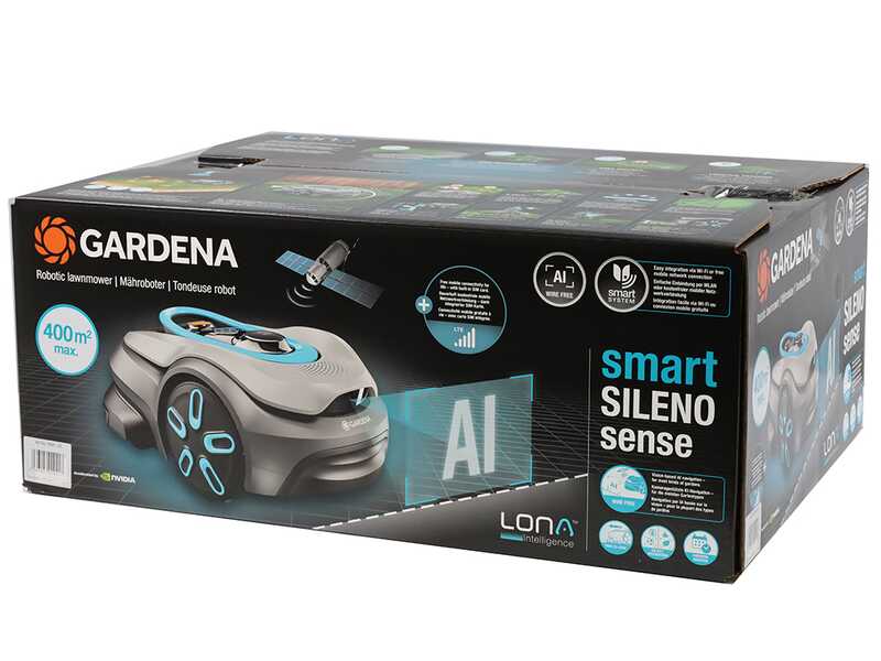 Gardena Smart SILENO Sense 400 - Robot tagliaerba - Gestione con Gardena Smart App - Senza impianto