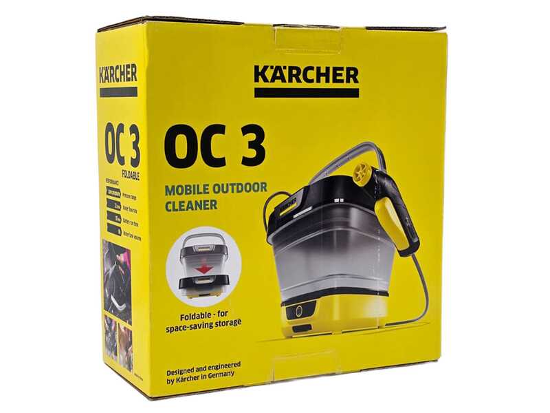 Karcher OC3 Foldable - Idropulitrice ad acqua fredda portatile - Serbatoio ripiegabile 8 L - Batteria al litio