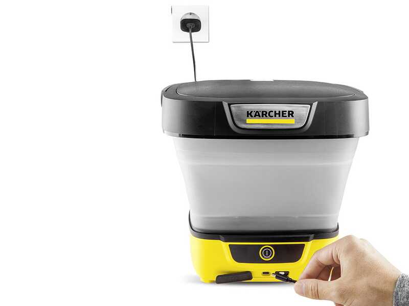 Karcher OC3 Foldable - Idropulitrice ad acqua fredda portatile - Serbatoio ripiegabile 8 L - Batteria al litio