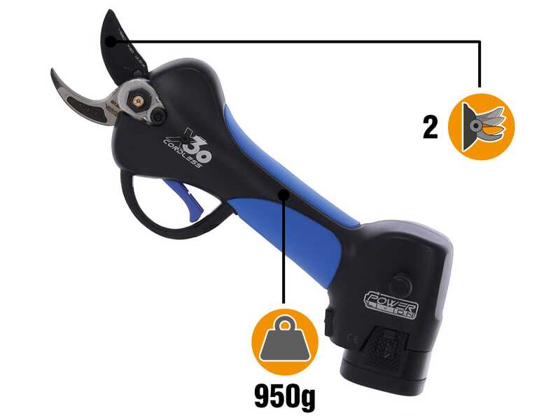 VESCO X30 - Forbice elettrica a batteria - 2x 14.4V 2.6Ah