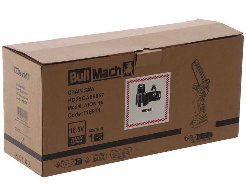 BullMach AION 10 - Potatore manuale elettrico a batteria - 2x21V 2Ah