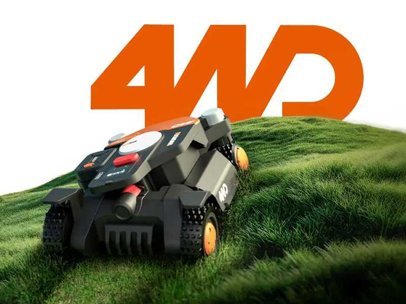 Worx Landroid Vision Cloud WR341E - Robot Tagliaerba 4WD - Senza impianto