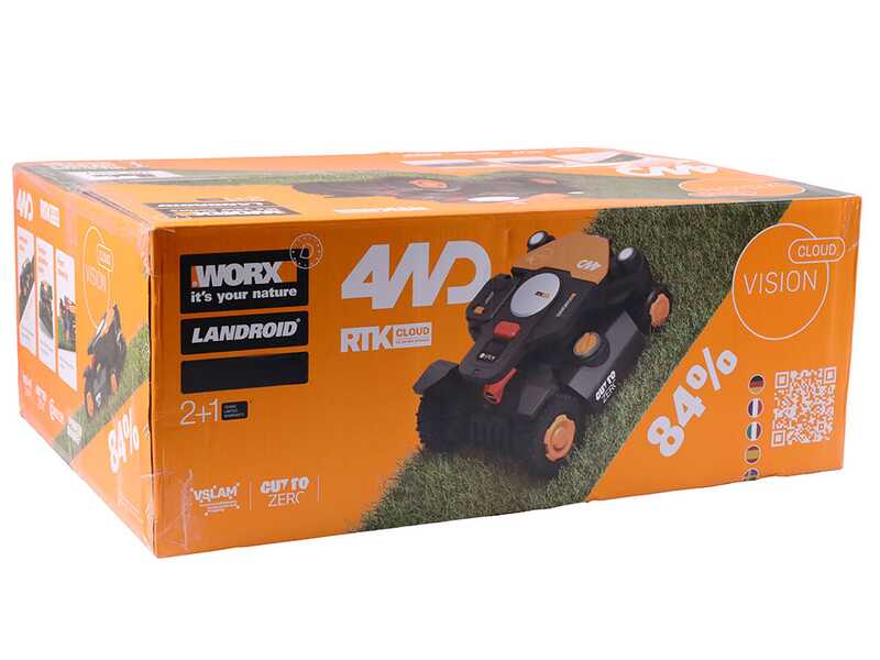 Worx Landroid Vision Cloud WR341E - Robot Tagliaerba 4WD - Senza impianto