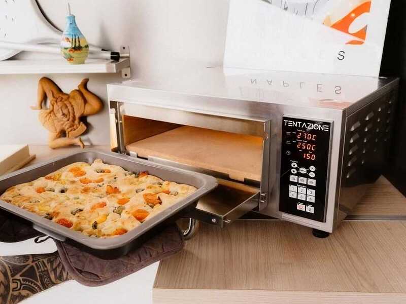 Pizza party Tentazione MAX GT4 - Forno elettrico per pizza - Piano cottura in biscotto 2 cm - 3000 W