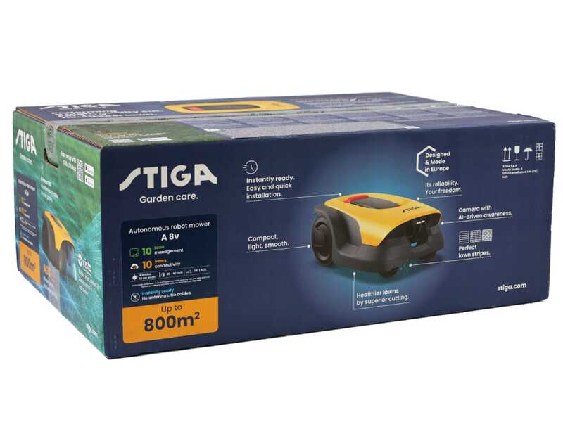 Stiga Vista A 8v - Robot rasaerba - Senza impianto - con batteria E-Power da 2 Ah