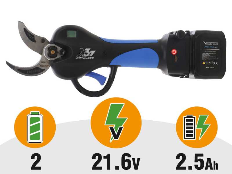 VESCO X37 - Forbice elettrica a batteria - 2x 21.6V 2.5Ah