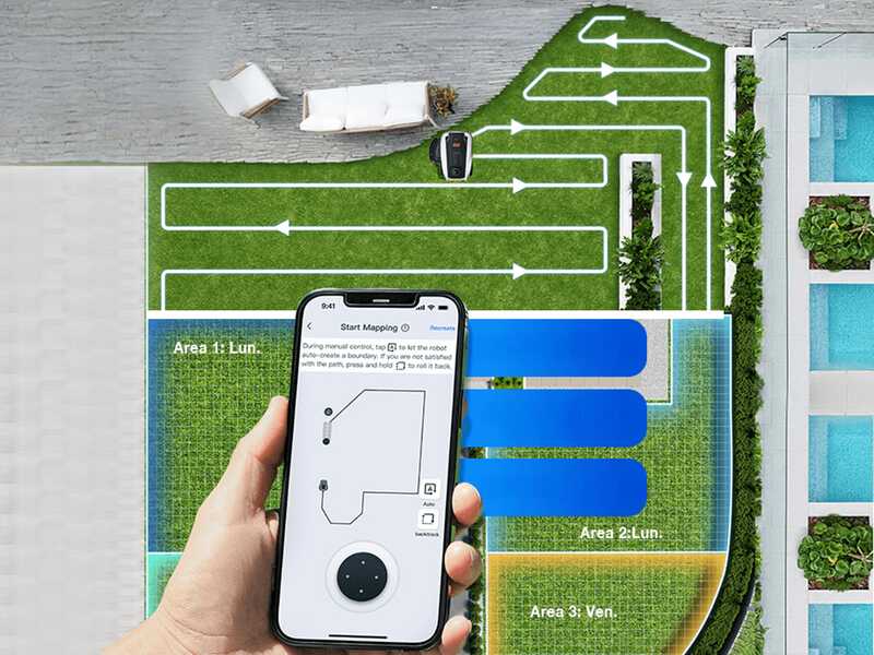 Ecovacs Goat O1200 LiDAR PRO - Robot tagliaerba - Senza impianto