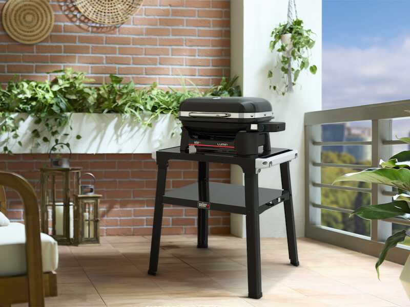 Weber Lumin Compact con stand - Barbecue elettrico portatile
