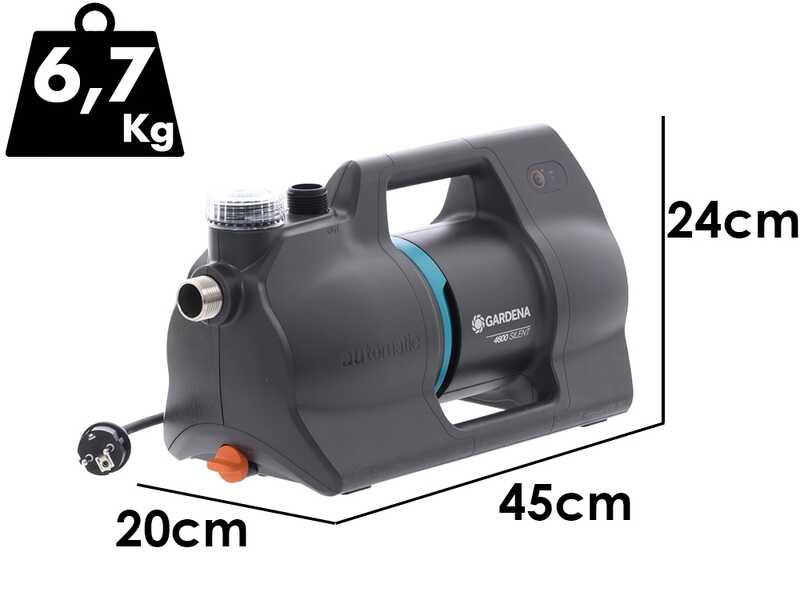 Gardena 4600 Silent - Pompa elettrica autoadescante da giardino - 600 W