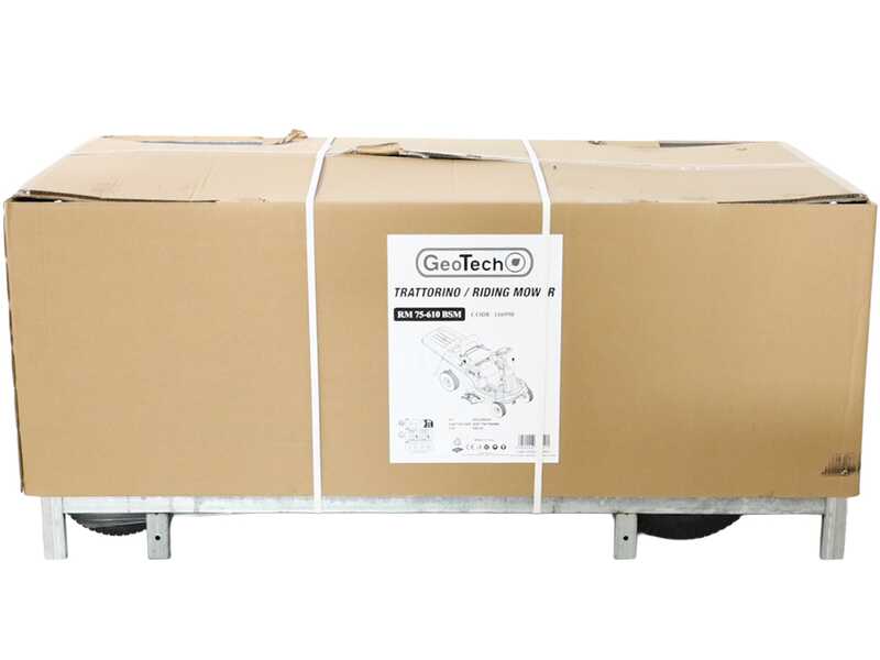 Geotech RM 75-610 BSM - Trattorino tagliaerba mini-rider con cambio meccanico - Motore da 224cc