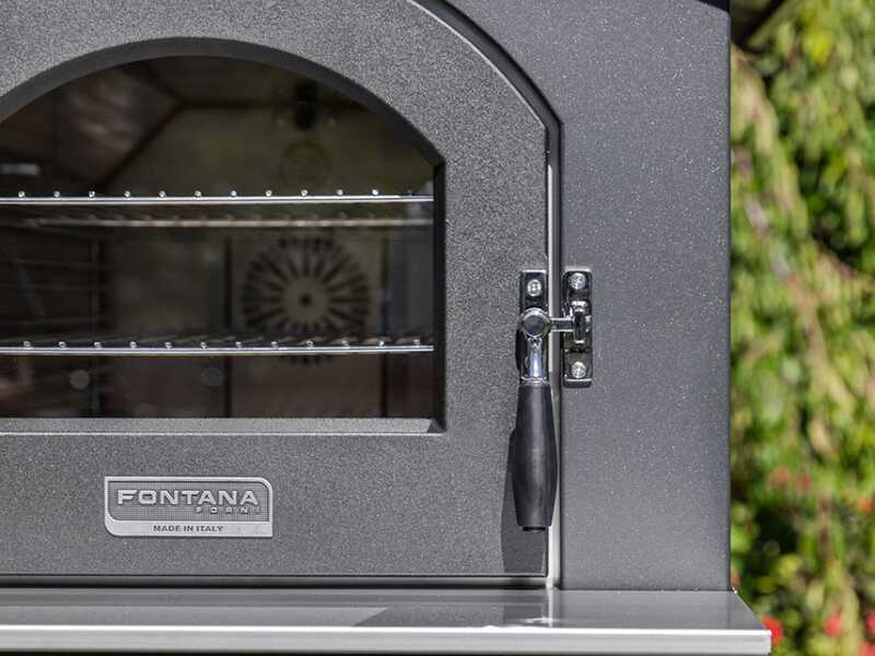 Fontana Gusto - Forno a legna da esterno 100X65 cm - Display digitale