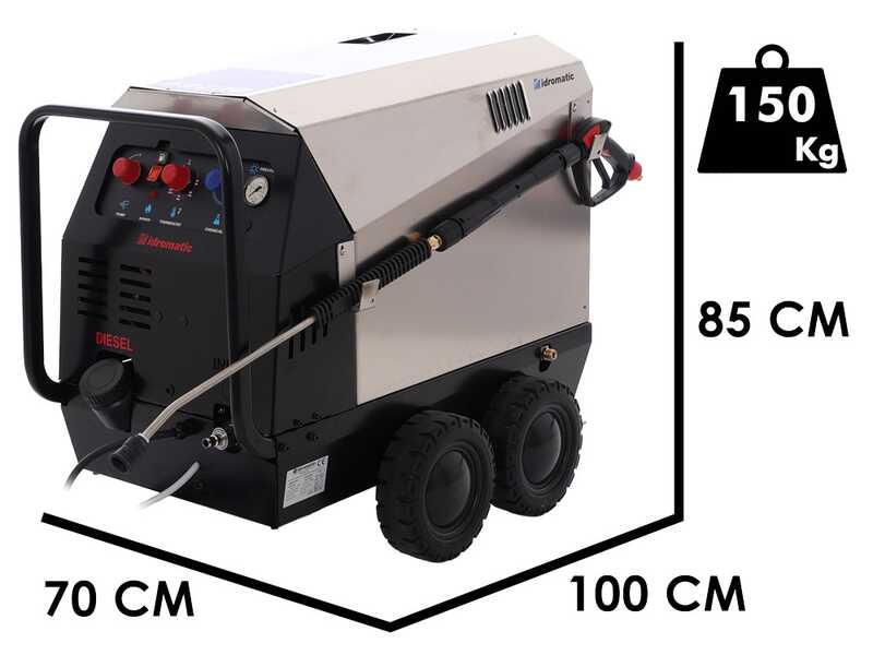 Idromatic Astra 200.15 - Idropulitrice ad acqua calda industriale trifase - 200 bar - 900 l/h