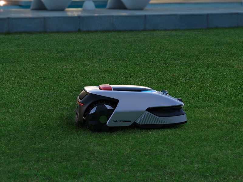 Robottiruohonleikkurin yksityiskohta