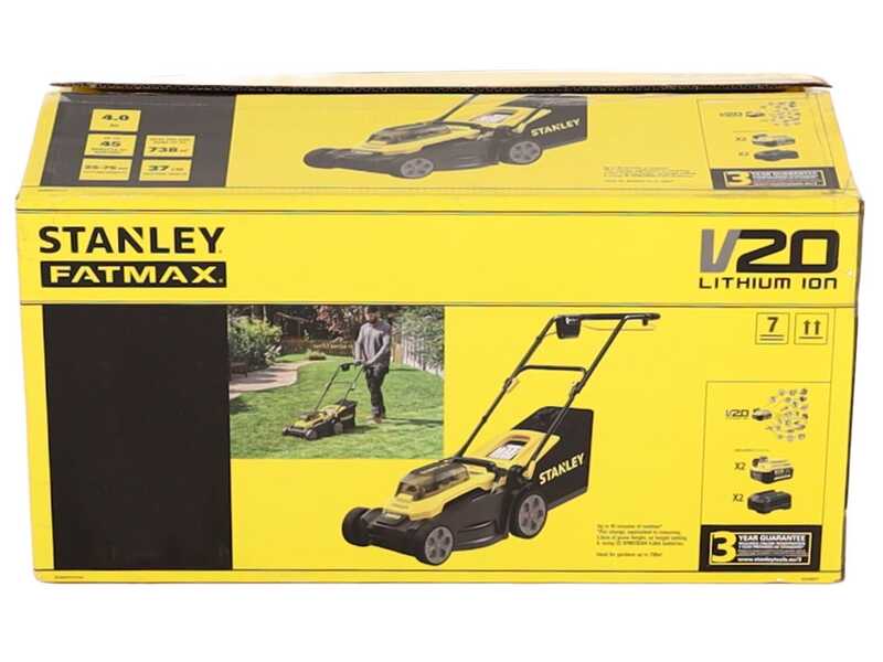 Stanley SCMWP3401M1-QW - Tagliaerba a batteria - 18V 4.0Ah - Taglio 34 cm