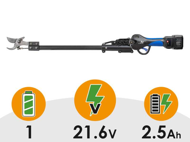 VESCO X37AF - Forbice elettrica su asta a batteria - 90 cm - 2x 21.6V 2.5Ah